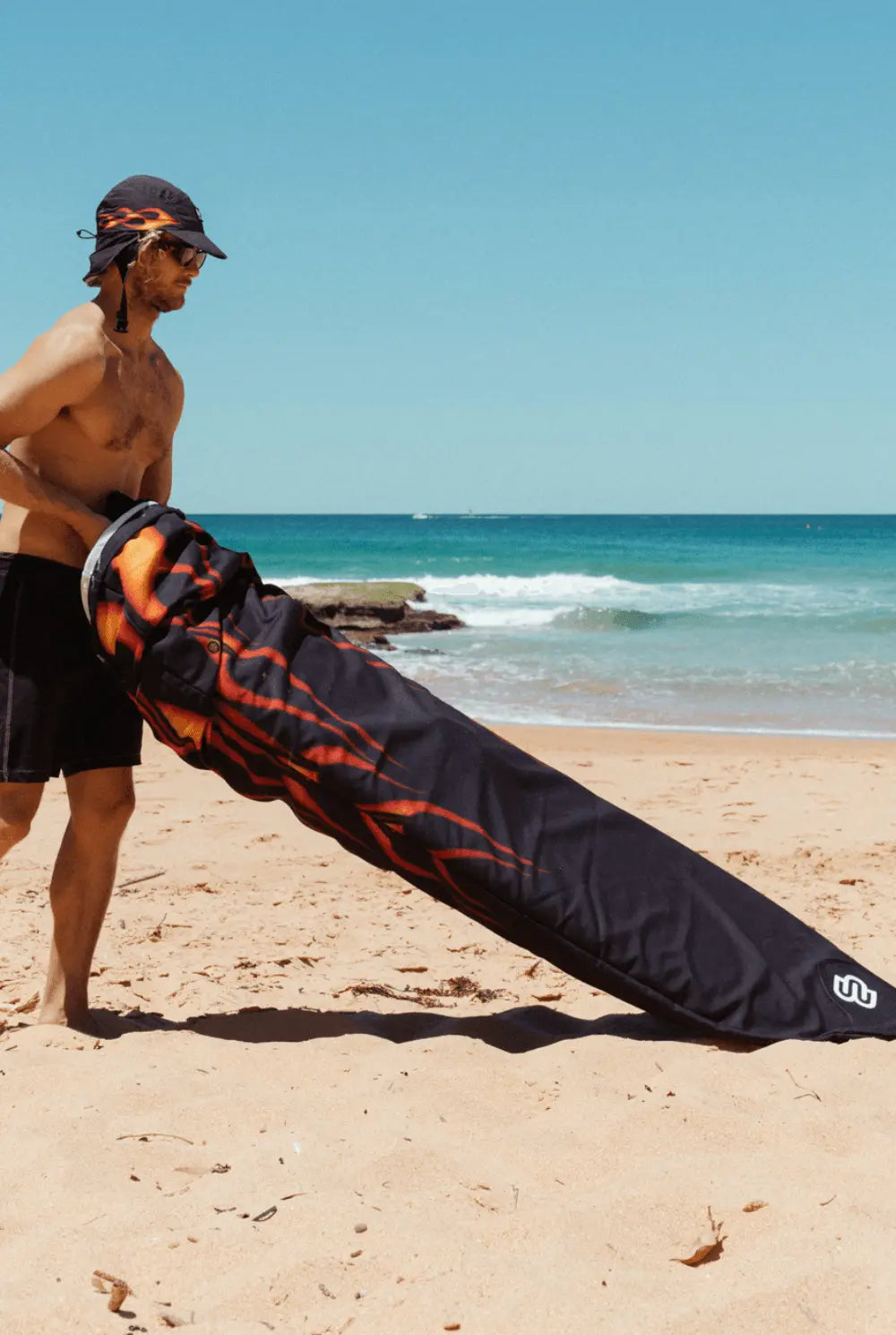 Flames - Longboard Boardsox Canvas Surfboard Cover - BOARDSOX®BoardSox Surfboard Cover