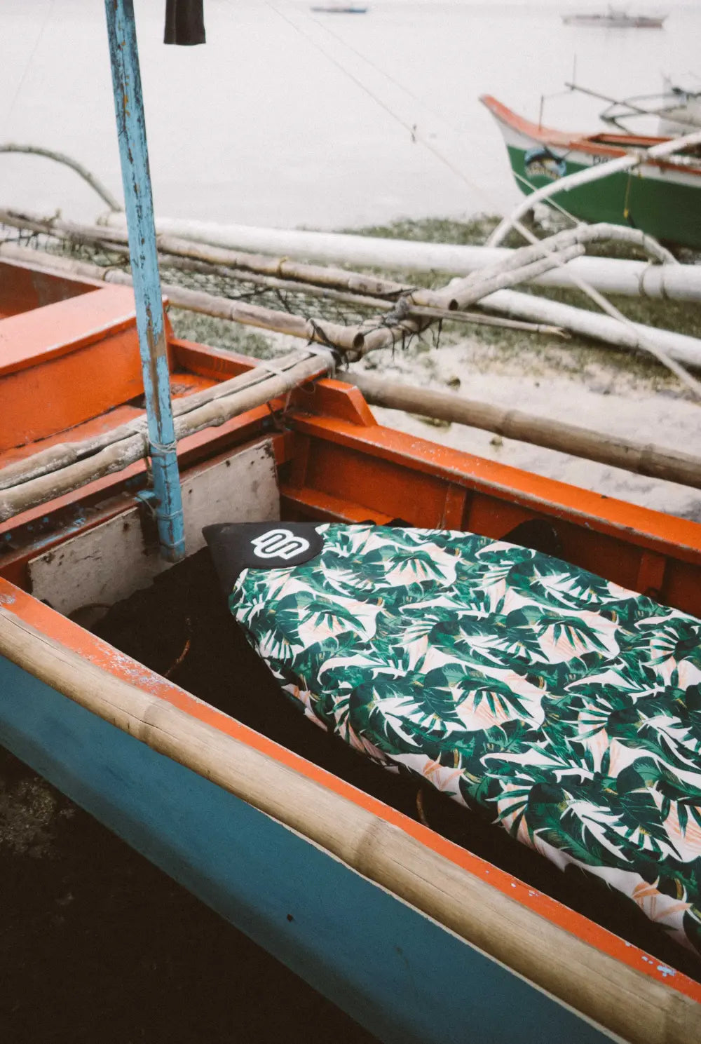 Green Leaf Fun/Mid - Boardsox Canvas Surfboard Cover BoardSox