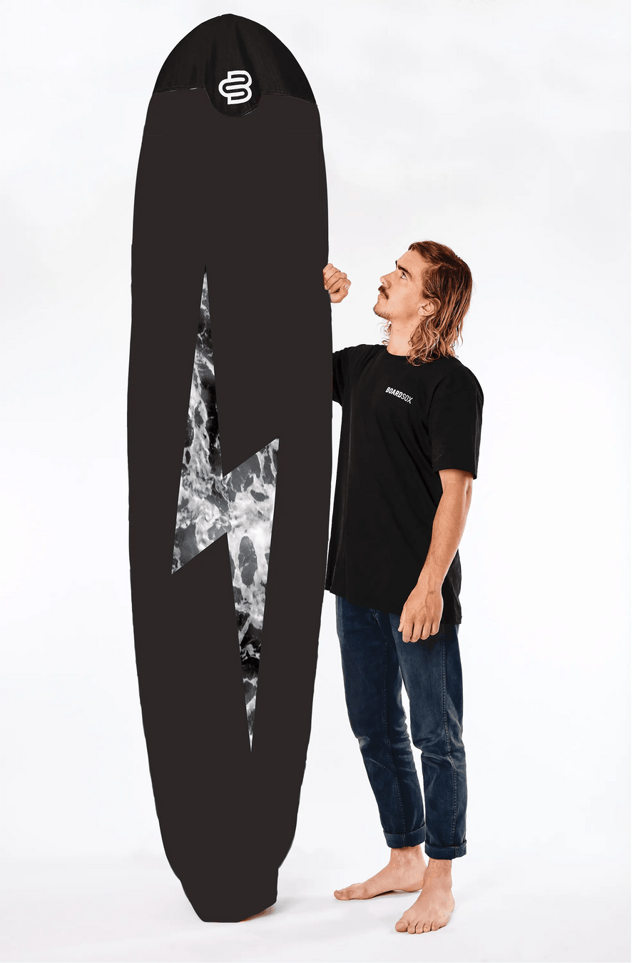 Bolt longboard cover in 14oz recycled canvas by Boardsox