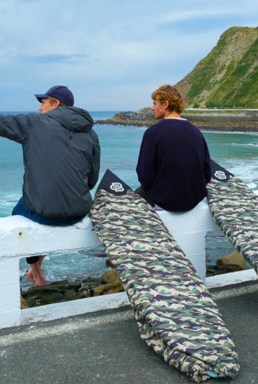 Camo canvas longboard cover, fits boards up to 25in wide