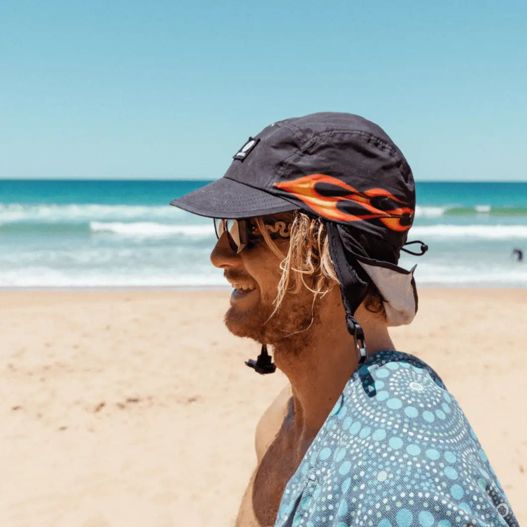 Hard Shell Surf Hat – Flames Boardsox Surf CAP + Insert