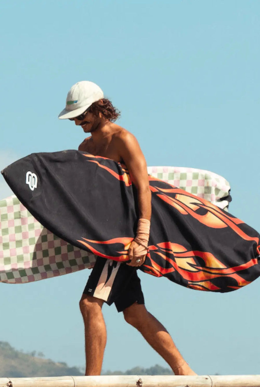 Flames shortboard surfboard cover, available 5'6 to 7'0