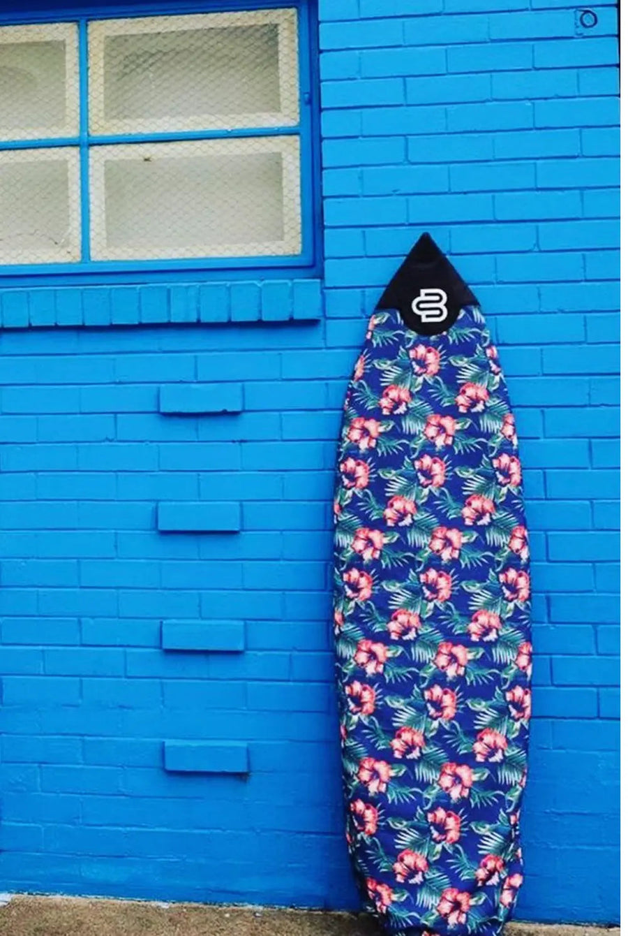 Hawaiian canvas shortboard cover, fits boards up to 21in wide
