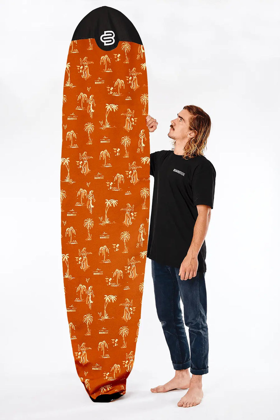 Hula Lula longboard cover in 14oz recycled canvas by Boardsox