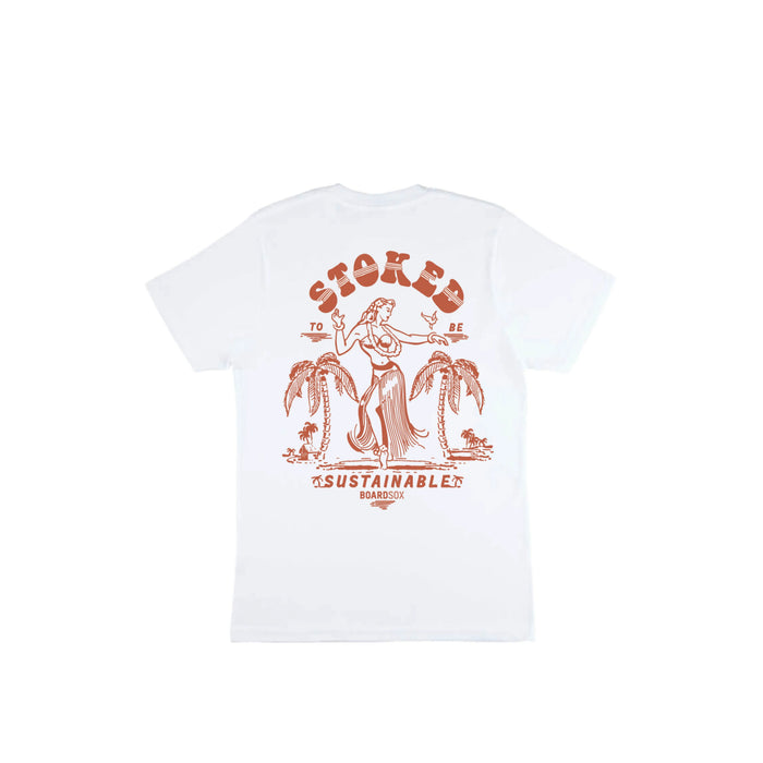 Stoked to Be Sustainable” T-Shirt | Retro Eco Surf Tee Australia